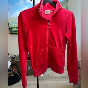 Juicy Couture Red Zip-Up Velour Jacket